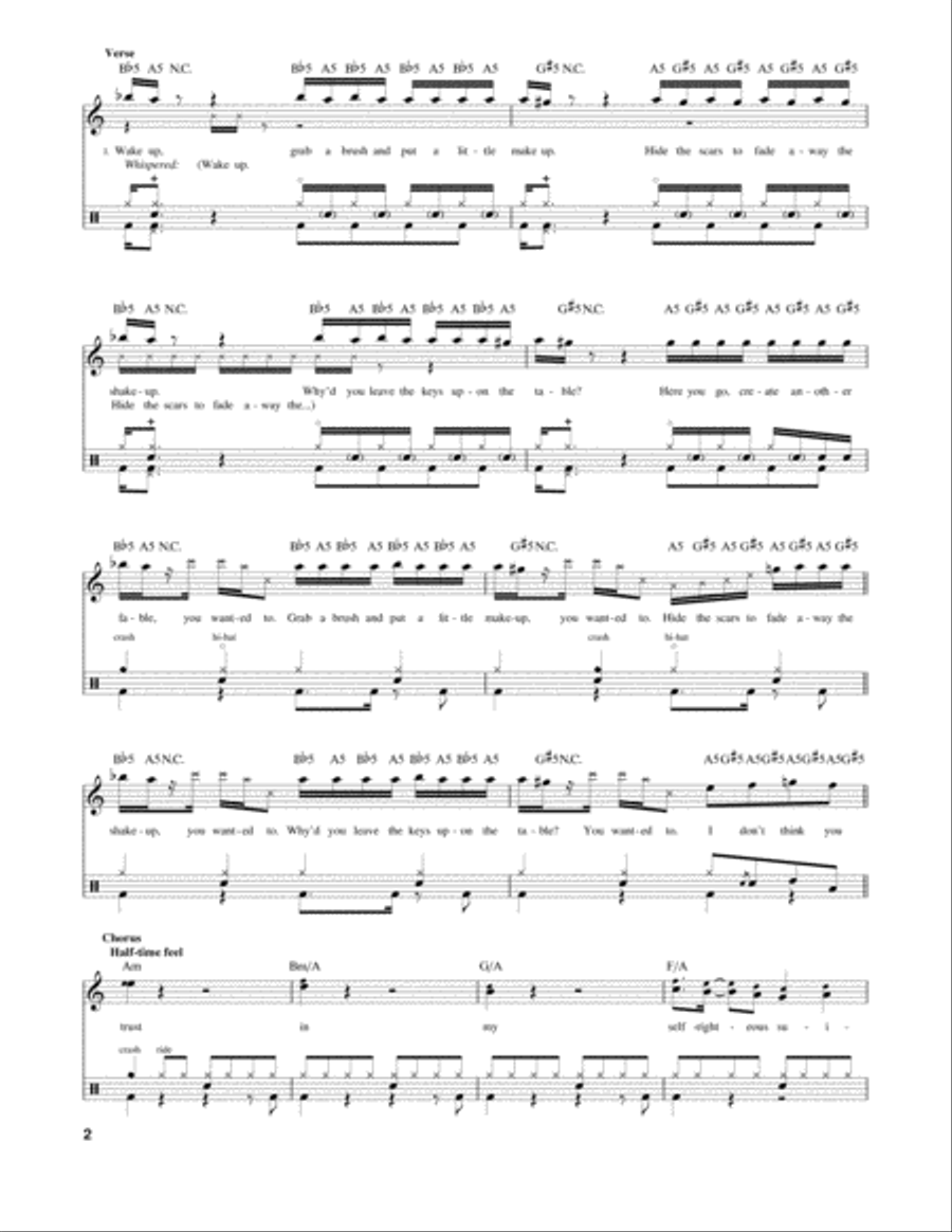 Chop Suey! Drum Set scores gallery preview page 2