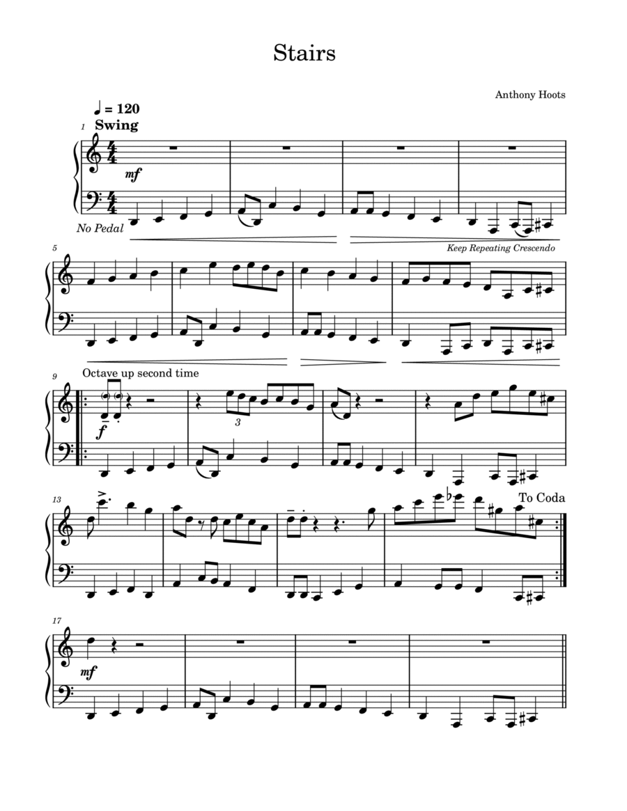 Stairs (Jazz Piano) Piano Solo scores gallery preview page 1