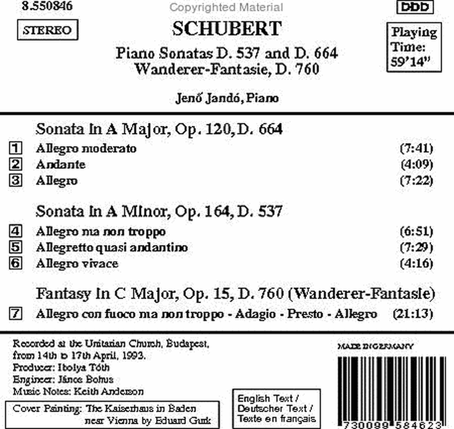 Piano Sonatas D. 537 & 664 image number null