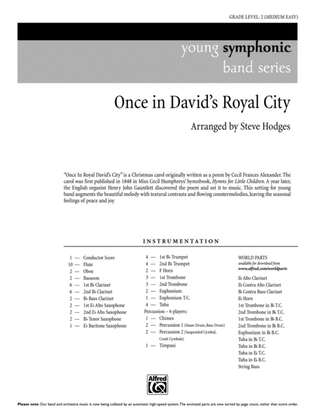 Once in Royal David's City: Score