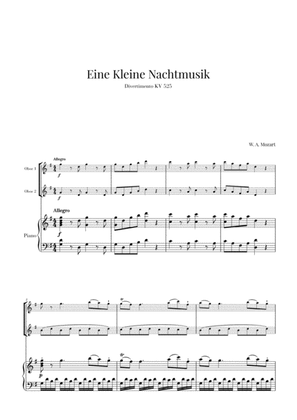 Eine Kleine Nachtmusik for 2 Oboes and Piano