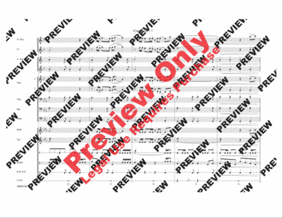 Gonna Fly Now (Theme from Rocky) Marching Band scores gallery preview page 17