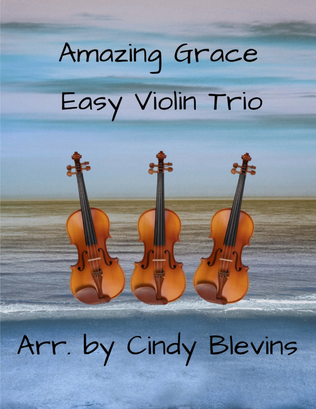 Book cover for Amazing Grace, Easy Violin Trio