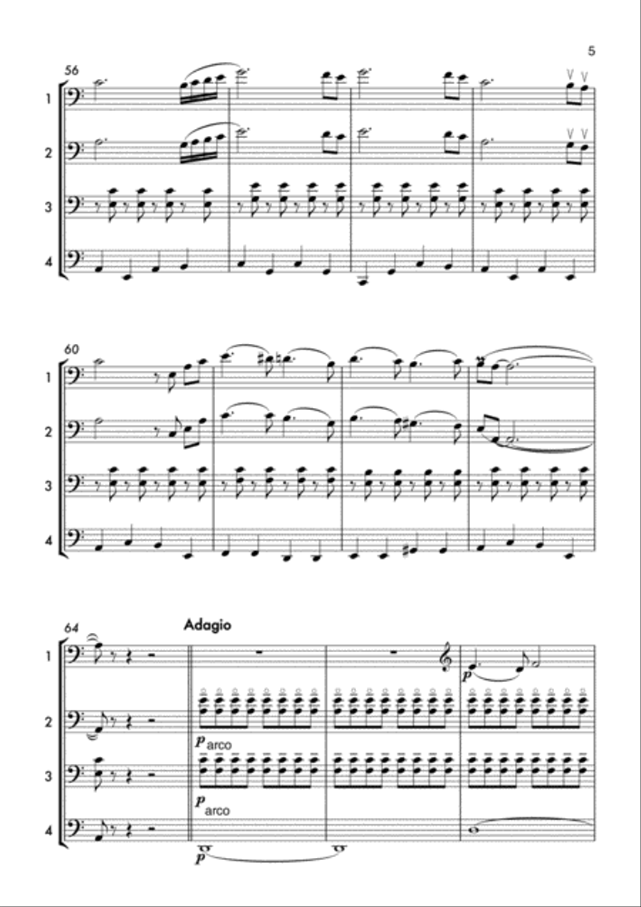 Anne 3 (Cello Quartet) String Quartet scores gallery preview page 6