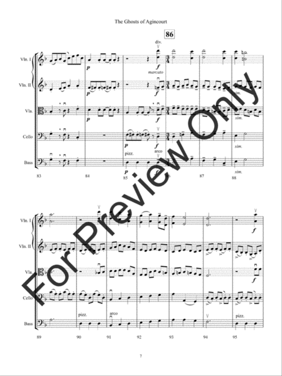 Ghosts of Agincourt Ghosts of Agincourt String Orchestra scores gallery preview page 10