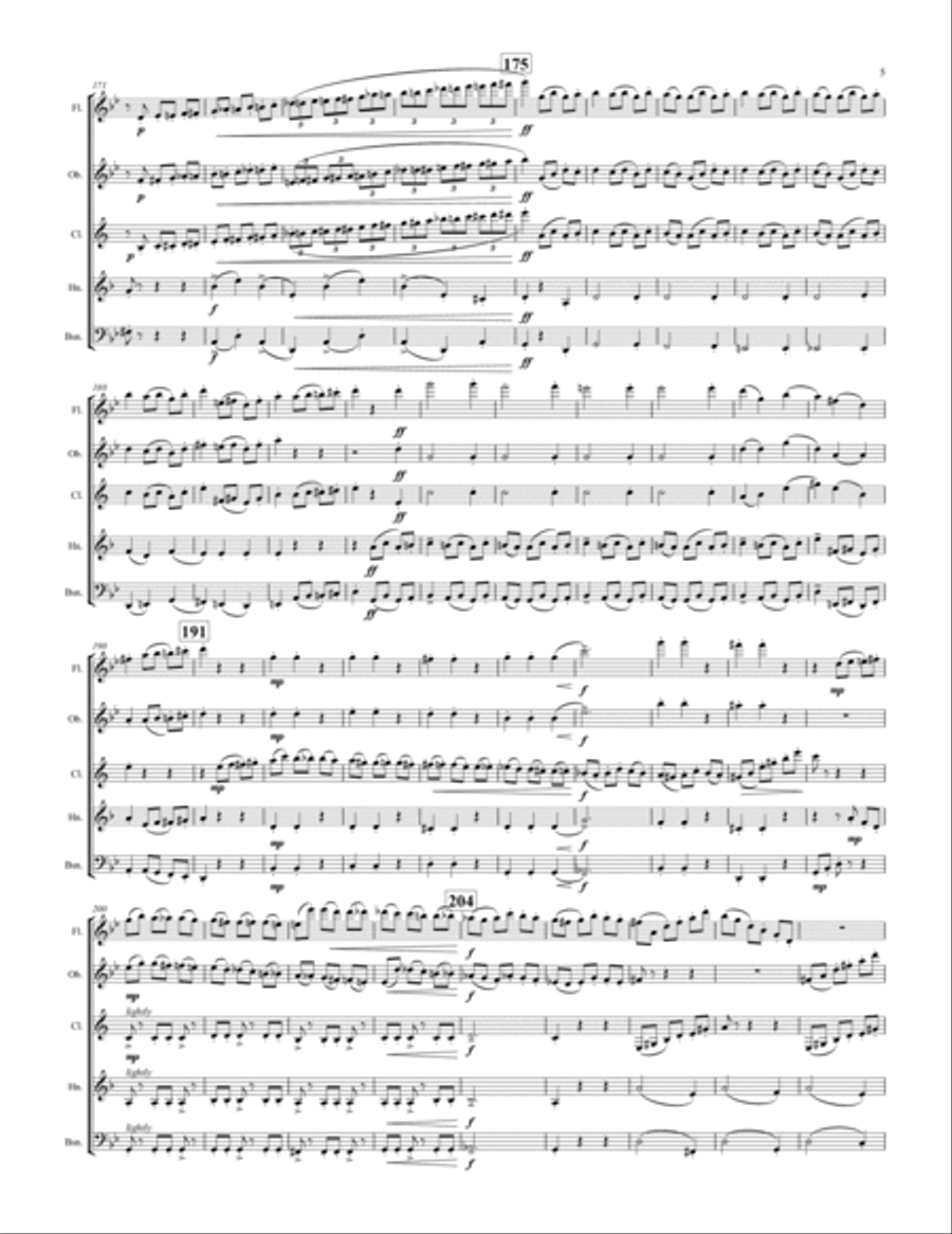Danse Macabre Danse Macabre Woodwind Quintet scores gallery preview page 5