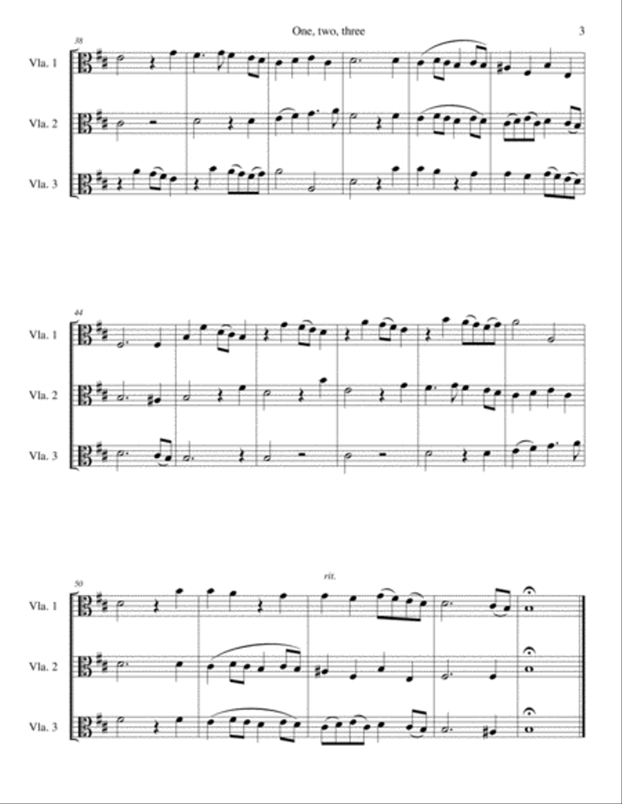 Eight Classical and Traditional Canons for 3 violas Viola Solo scores gallery preview page 3