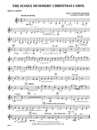 The Sussex Mummers' Christmas Carol: 3rd B-flat Clarinet