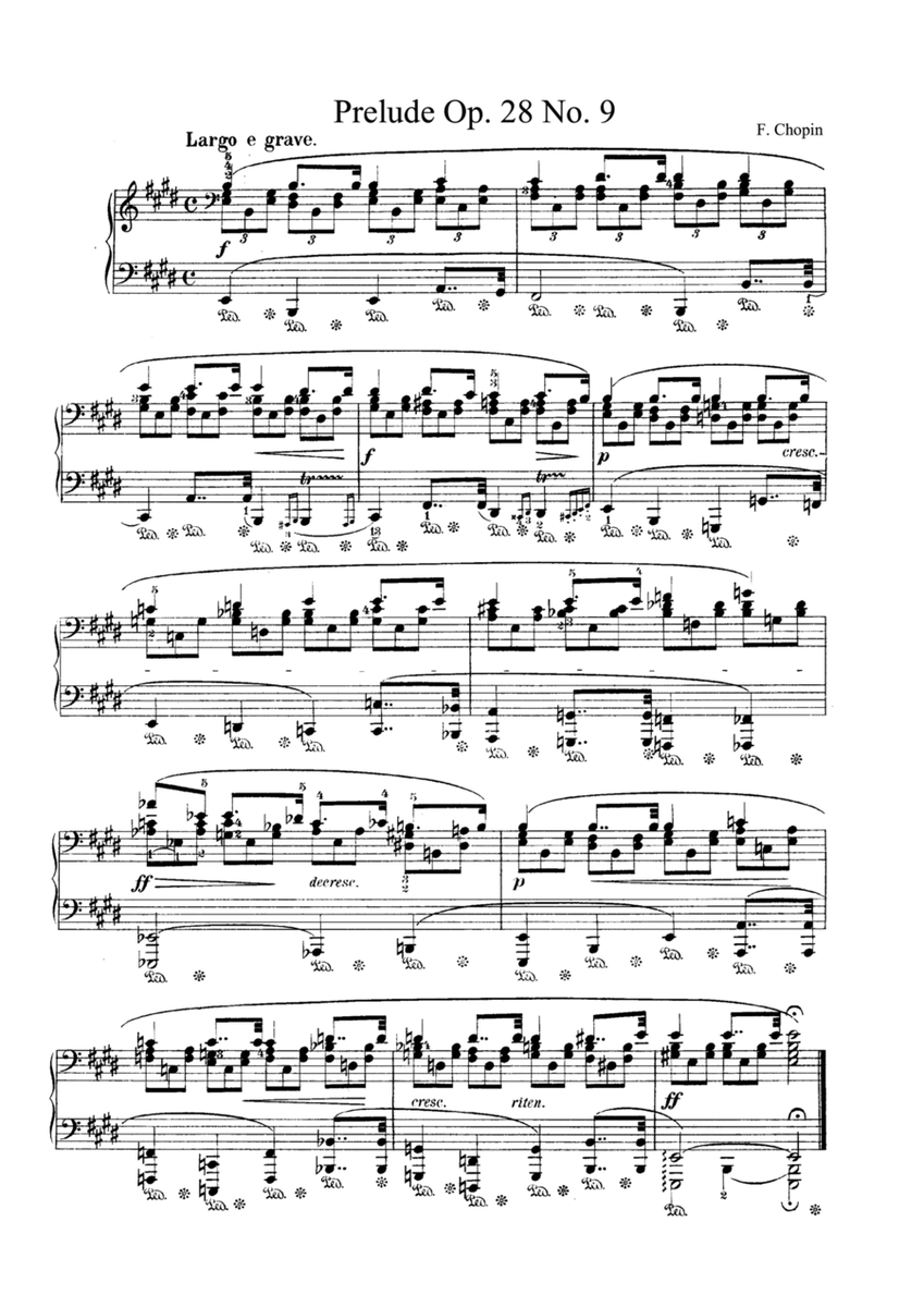Chopin Prelude Op. 28 No. 9 in E Major