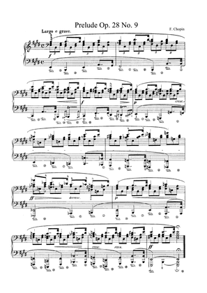 Book cover for Chopin Prelude Op. 28 No. 9 in E Major