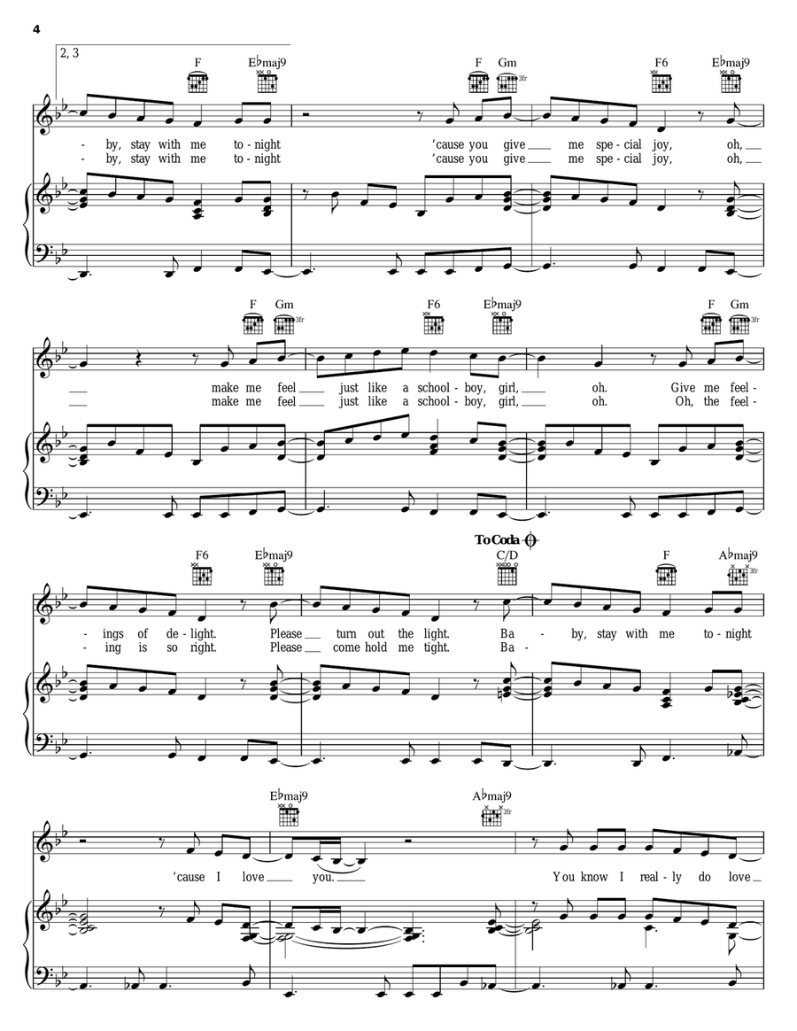 Stay With Me Tonight Stay With Me Tonight Piano, Vocal, Guitar scores gallery preview page 4