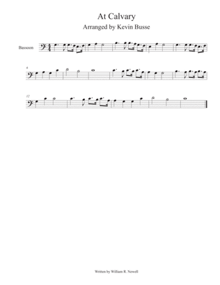Book cover for At Calvary (Easy key of C) - Bassoon