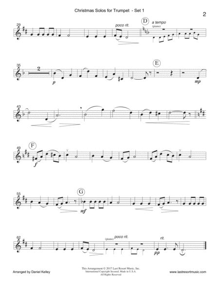 Christmas Solos for Trumpet & Piano Set 1