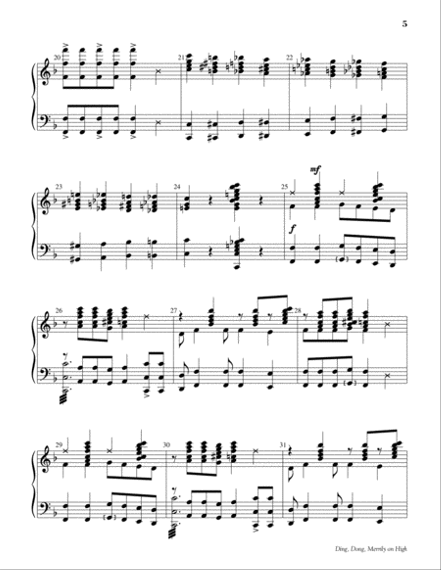 Ding, Dong, Merrily on High 5-Octaves scores gallery preview page 11