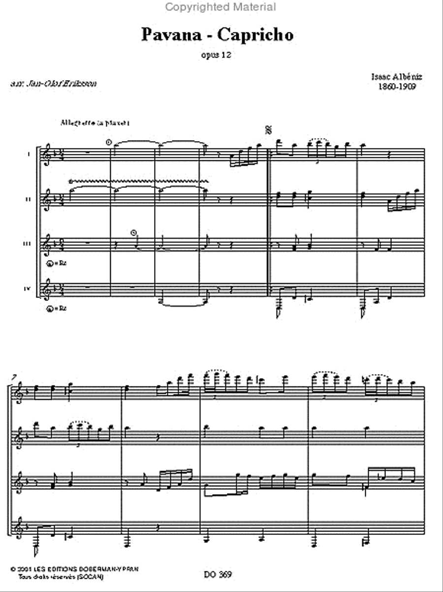 Pavana-Capricho op.12 Guitar Ensemble scores gallery preview page 2