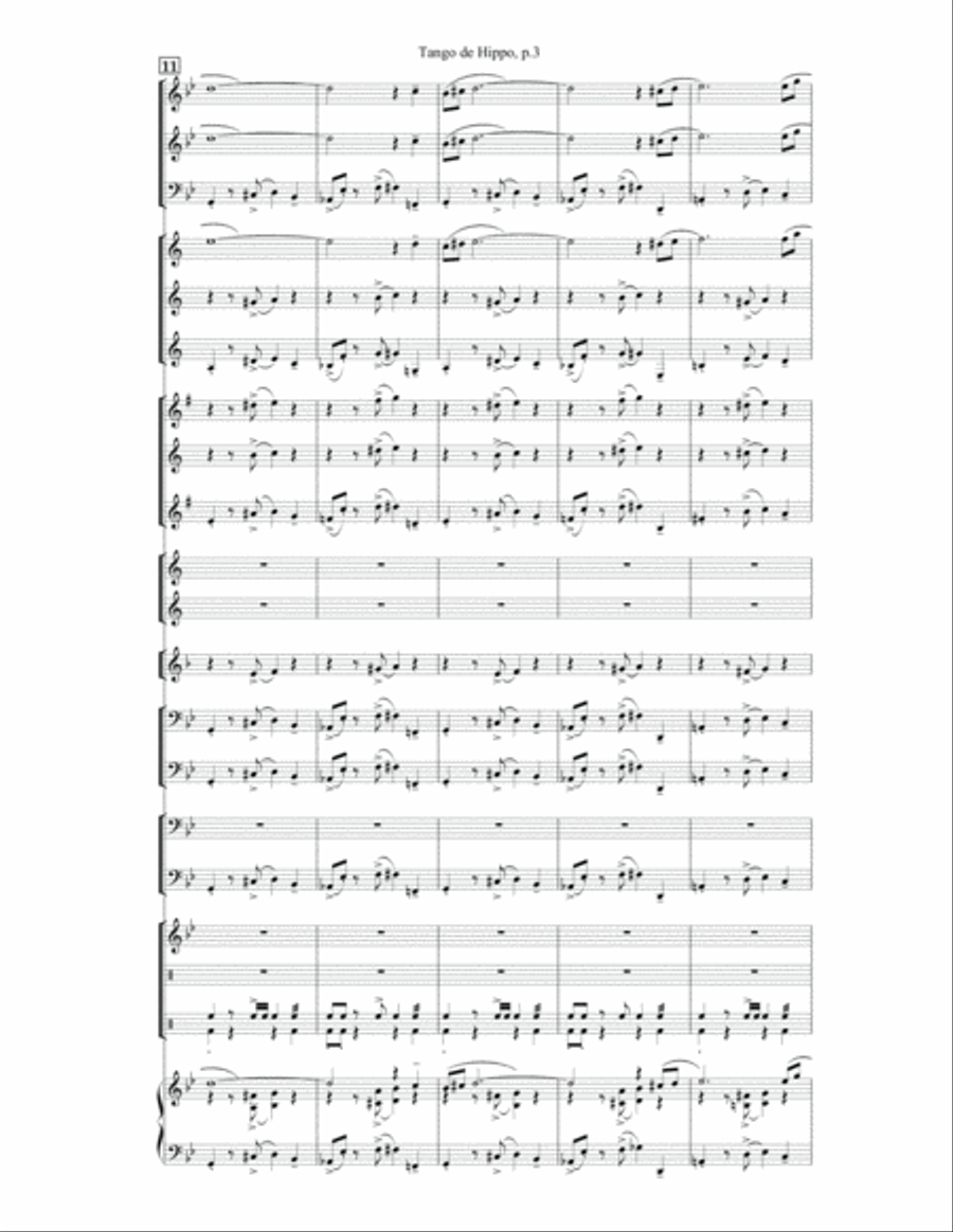 Tango de Hippo Concert Band scores gallery preview page 5