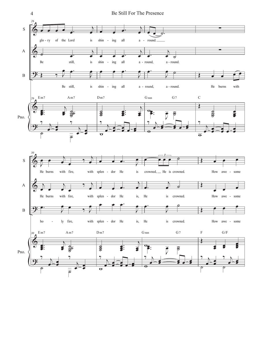 Be Still For The Presence 3-Part scores gallery preview page 4
