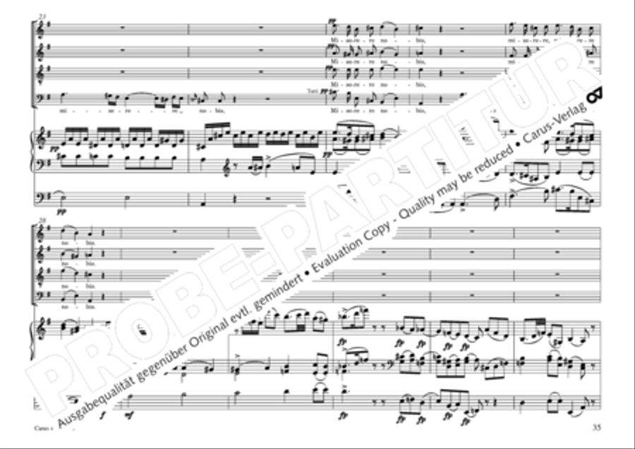 Mass in G Major 4-Part scores gallery preview page 38