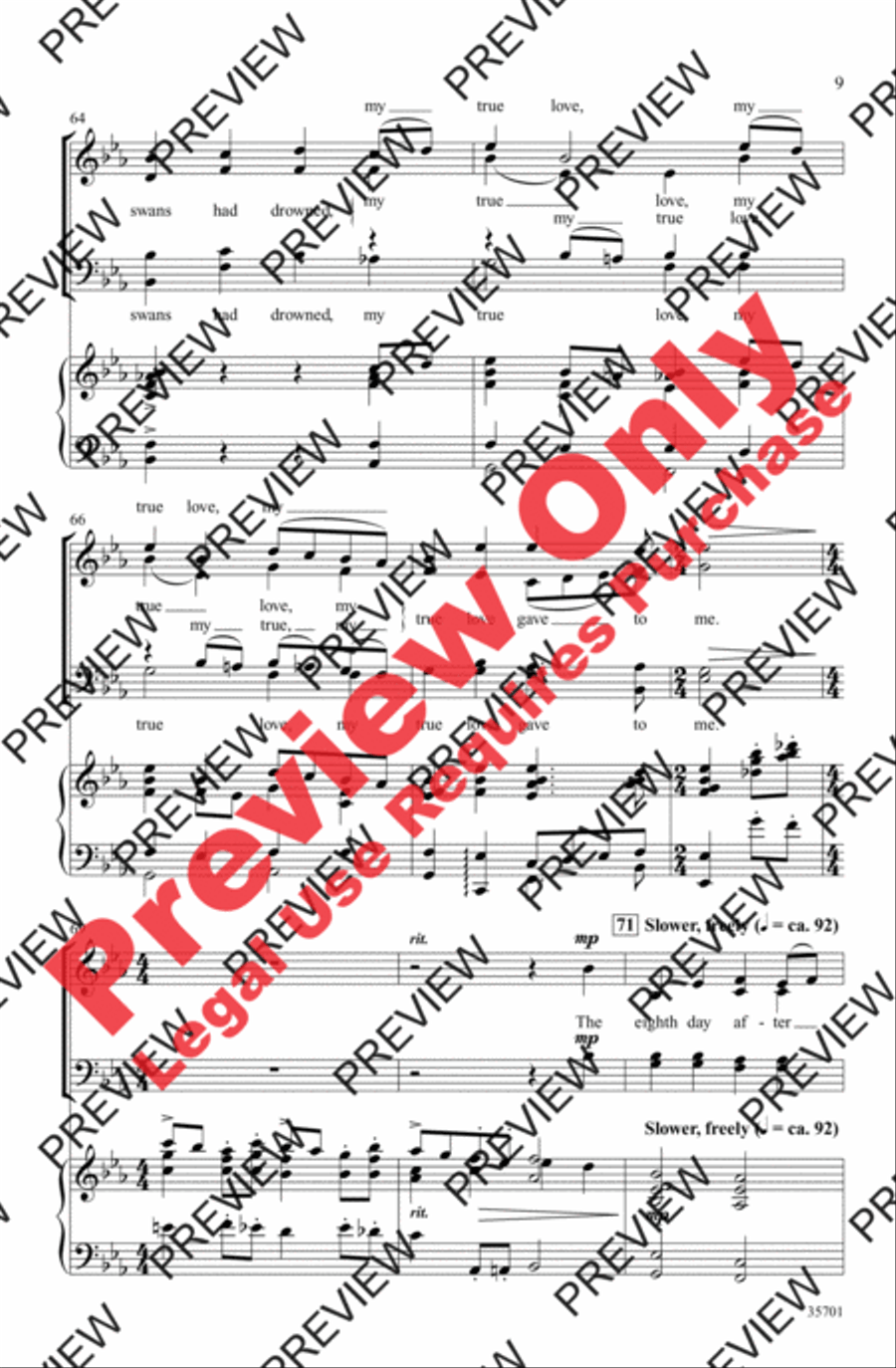 The Twelve Days After Christmas 4-Part scores gallery preview page 9