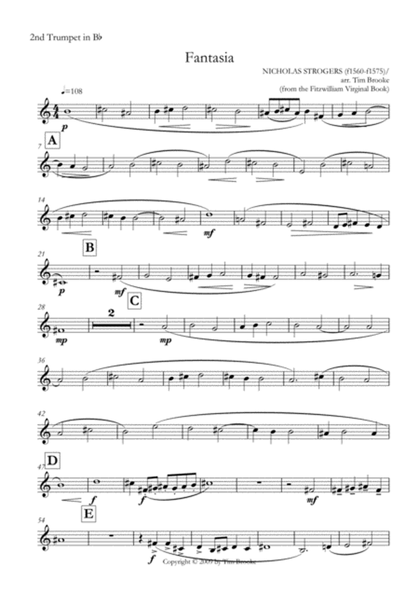 Fantasia (from The Fitzwilliam Virginal Book) - brass quintet (set of parts)