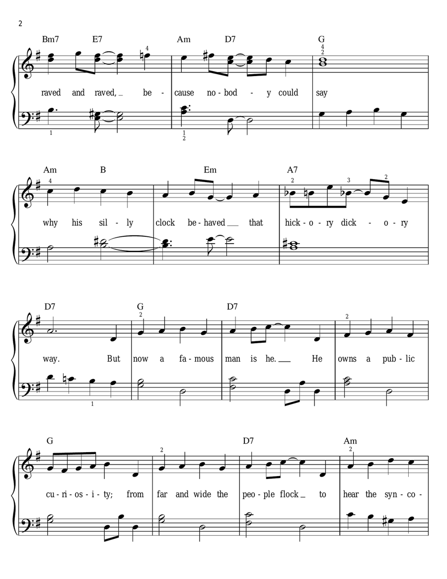The Syncopated Clock Easy Piano scores gallery preview page 2