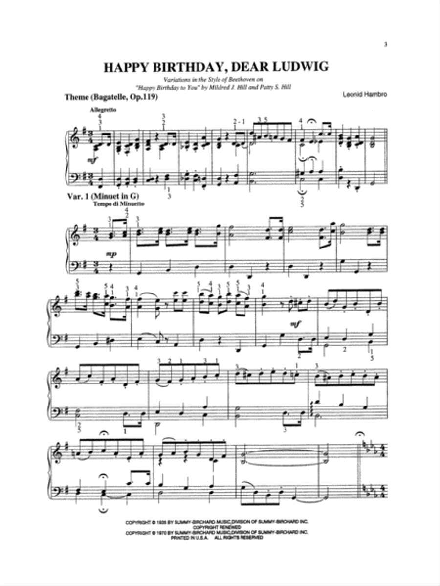 Happy Birthday, Dear Ludwig Piano Solo scores gallery preview page 2