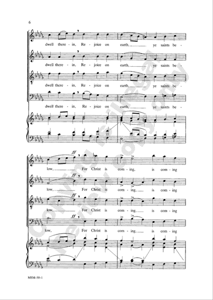 E'en So, Lord Jesus, Quickly Come 4-Part scores gallery preview page 6