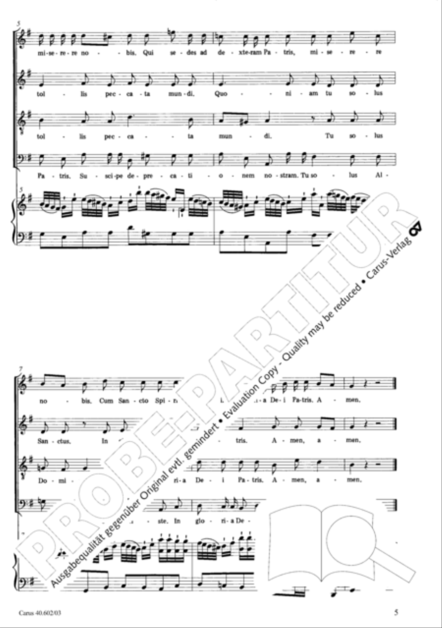 Missa brevis 4-Part scores gallery preview page 6