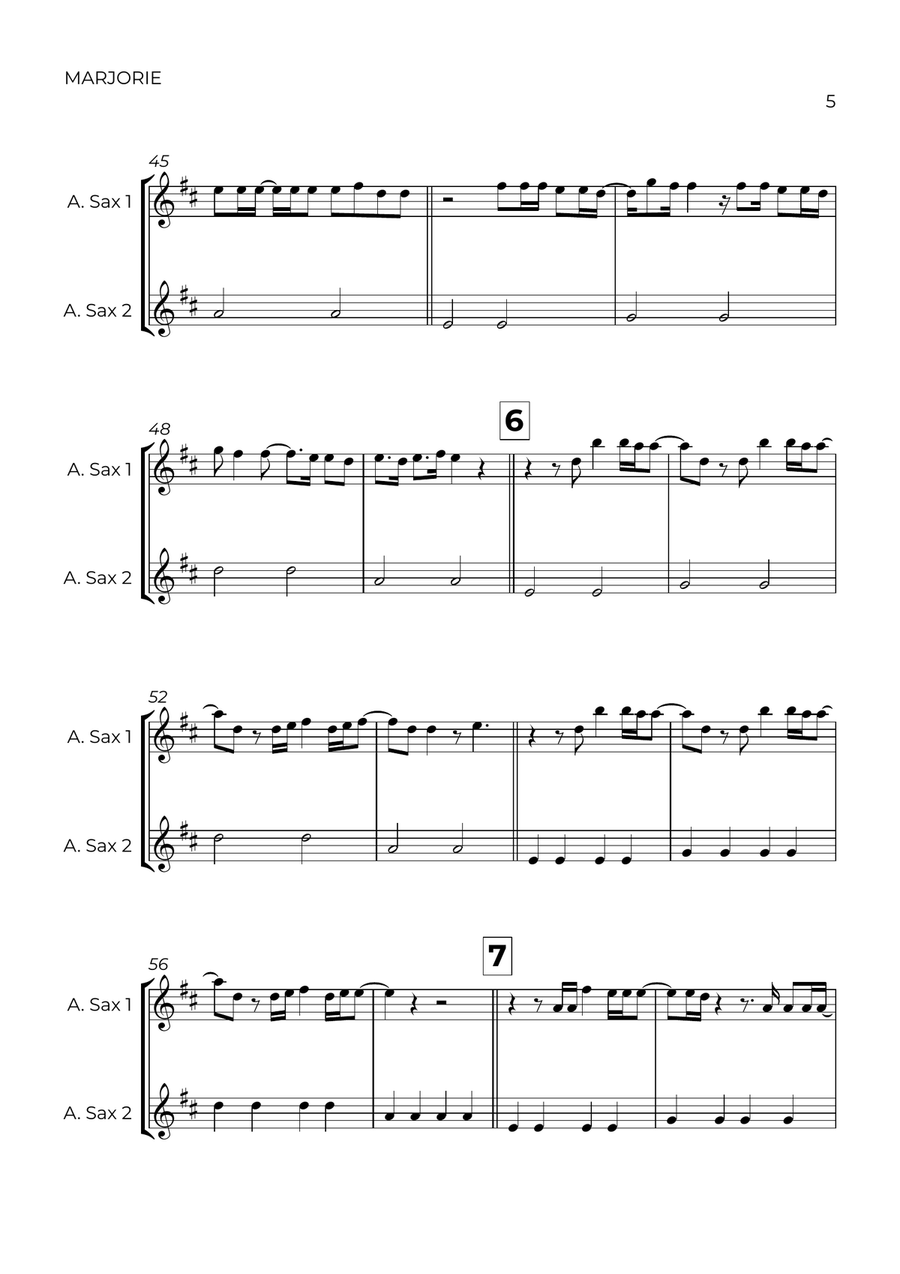 Marjorie Woodwind Duet scores gallery preview page 5