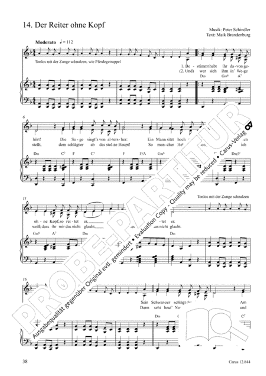 Gruselmonsterzaubersongs. Heft II Children's Choir scores gallery preview page 39