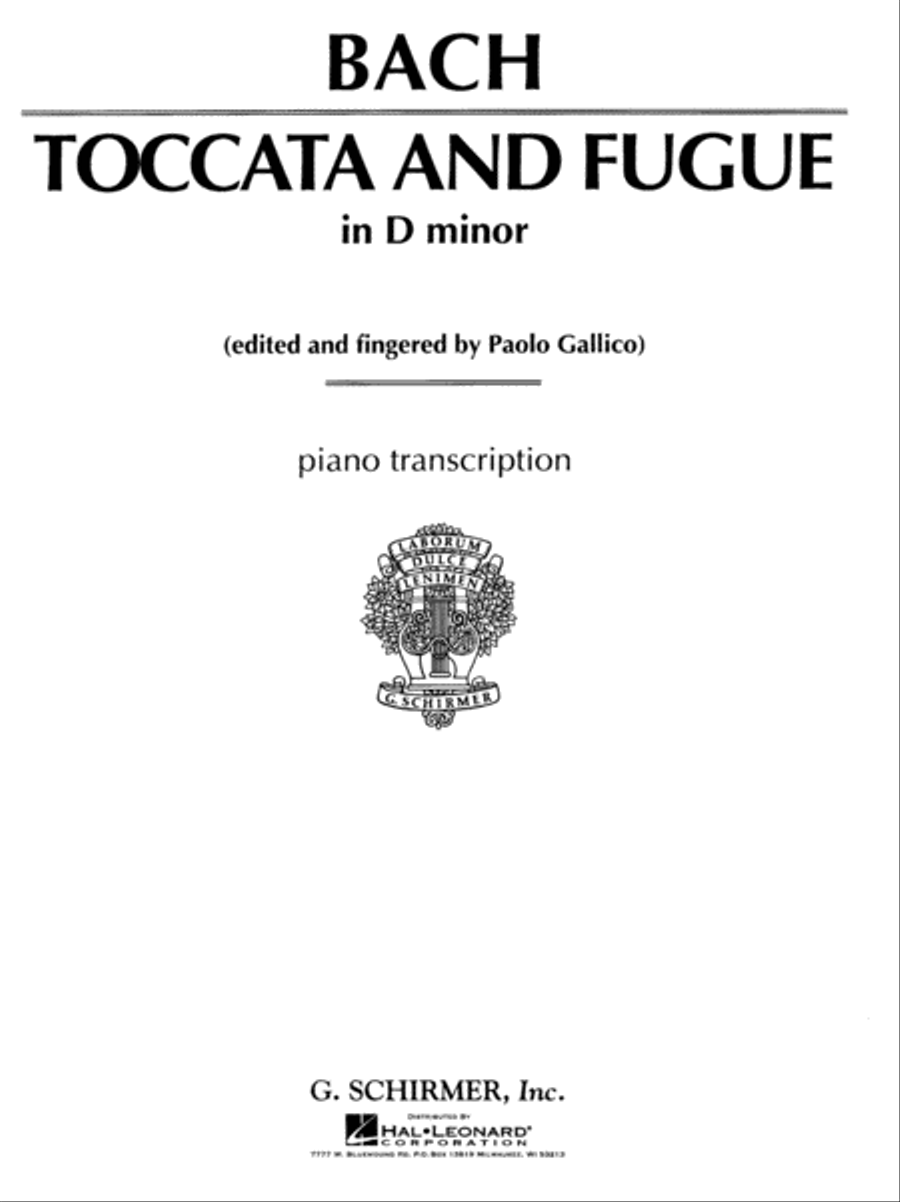 Toccata and Fugue in D Minor BWV565 Piano Solo scores gallery preview page 1