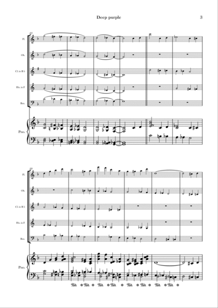 Deep Purple Woodwind Quintet scores gallery preview page 3