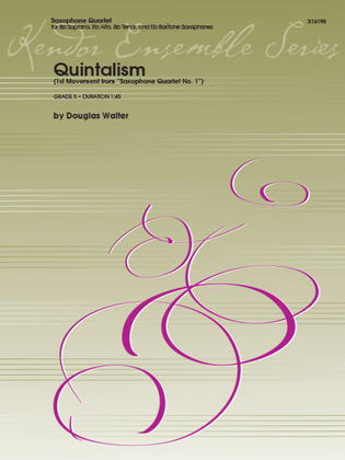 Book cover for Quintalism (1st Movement from "Saxophone Quartet No. 1")