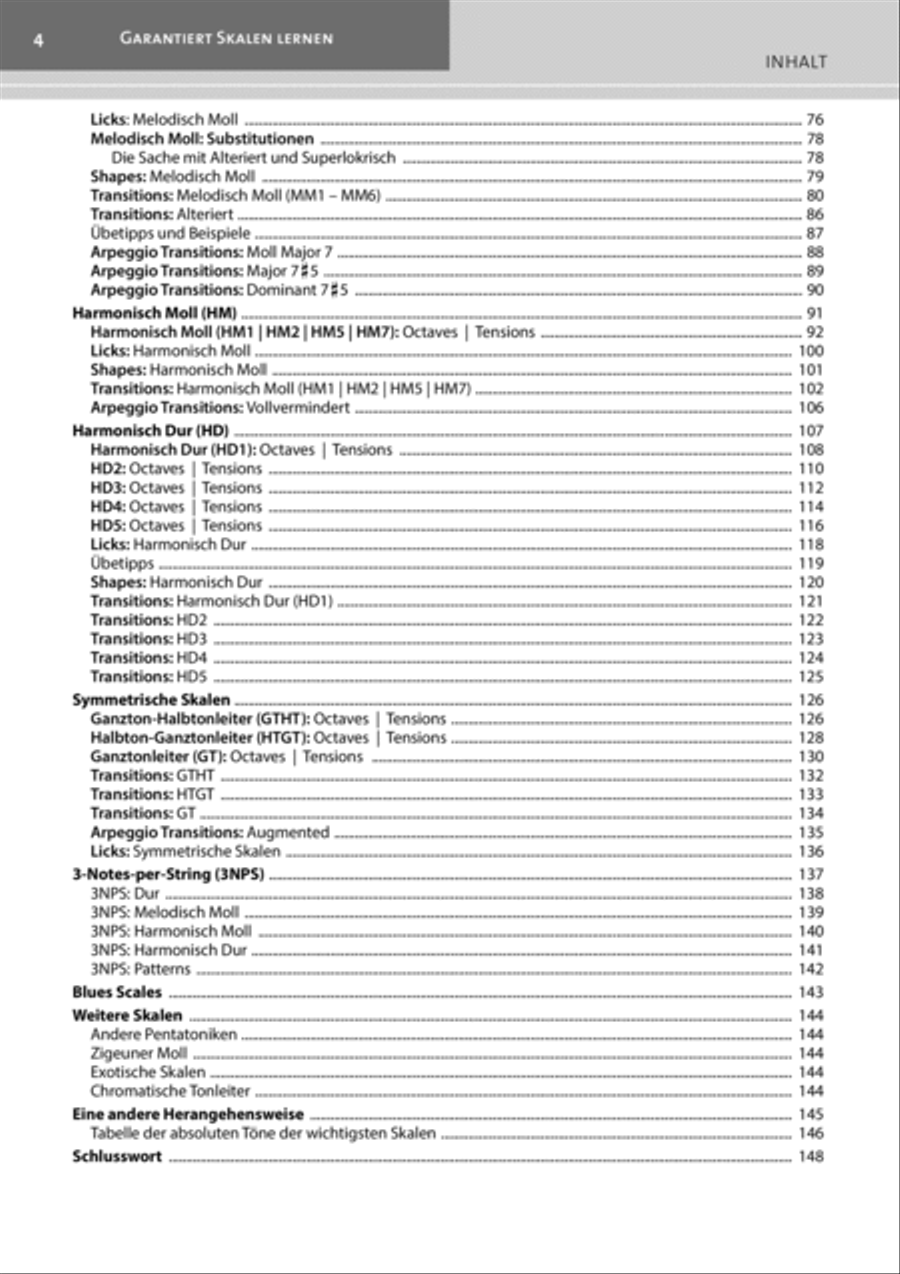 Garantiert Skalen Lernen für Gitarre [Guaranteed Learn Scales for Guitar] Guitar scores gallery preview page 3