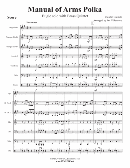 Manual of Arms Polka for Bugle with Brass Quintet image number null