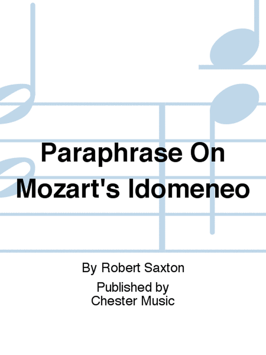 Paraphrase On Mozart's Idomeneo