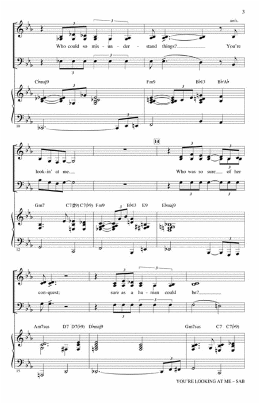 You're Looking At Me 3-Part scores gallery preview page 3