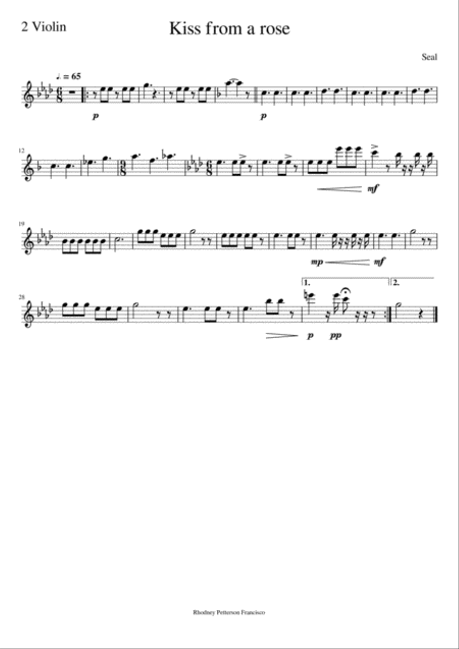 Kiss From A Rose String Quartet scores gallery preview page 4