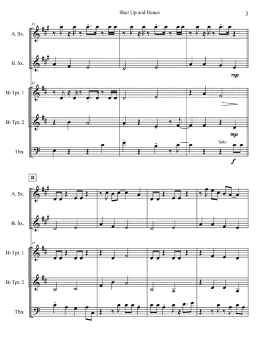 Shut Up And Dance Small Ensemble scores gallery preview page 4