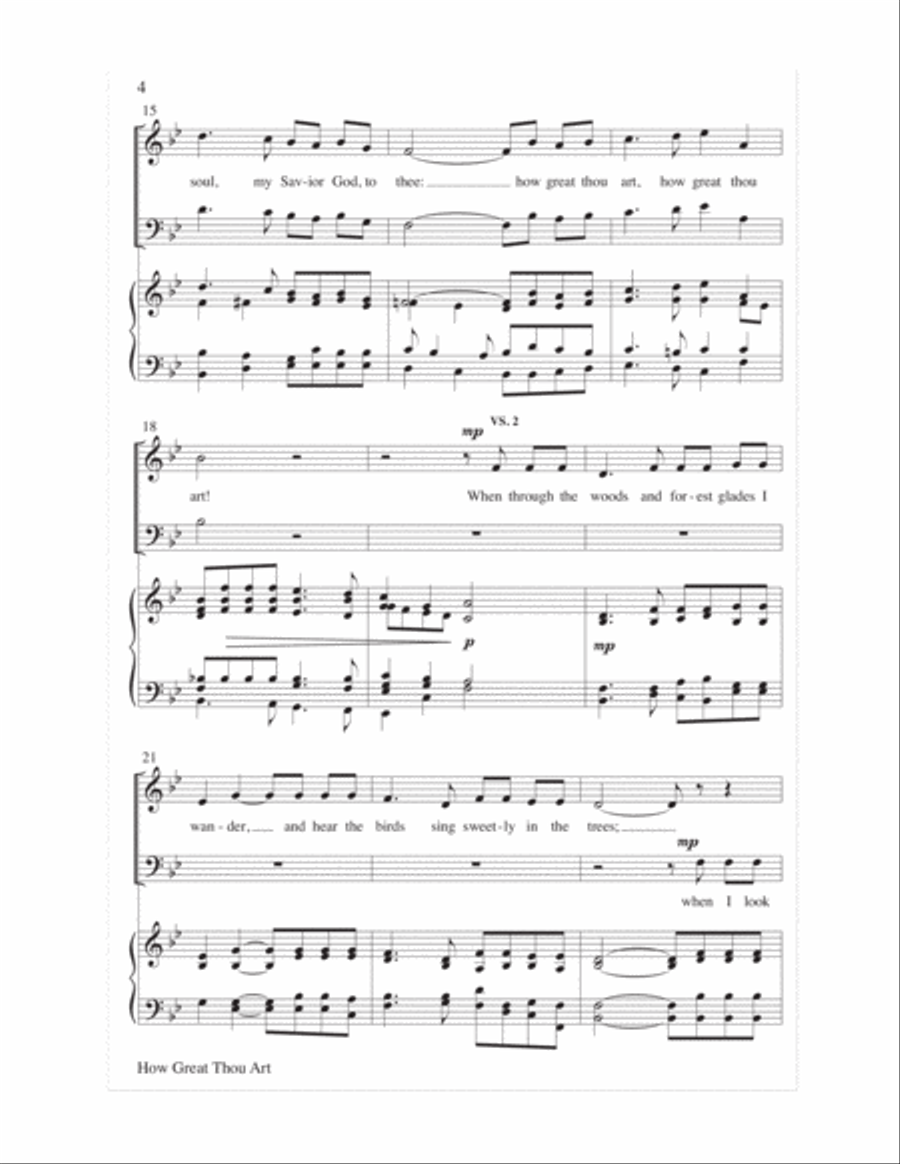 How Great Thou Art Choir scores gallery preview page 4