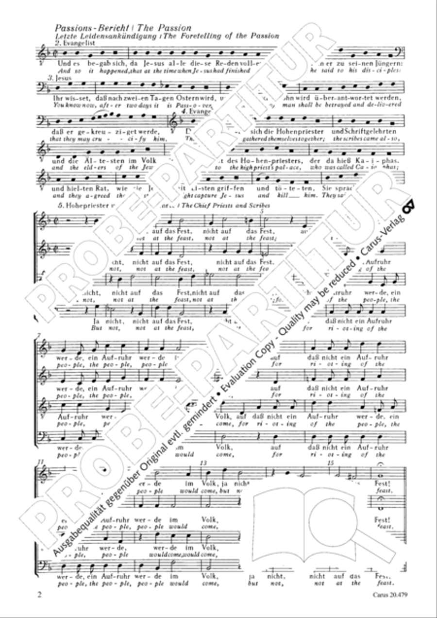 St. Matthew Passion (Matthaus-Passion) 4-Part scores gallery preview page 9
