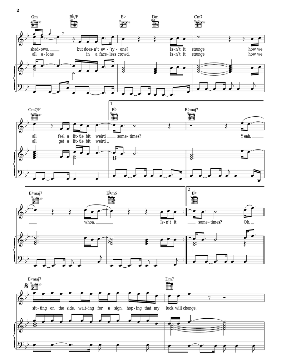 Weird Acoustic Guitar scores gallery preview page 2