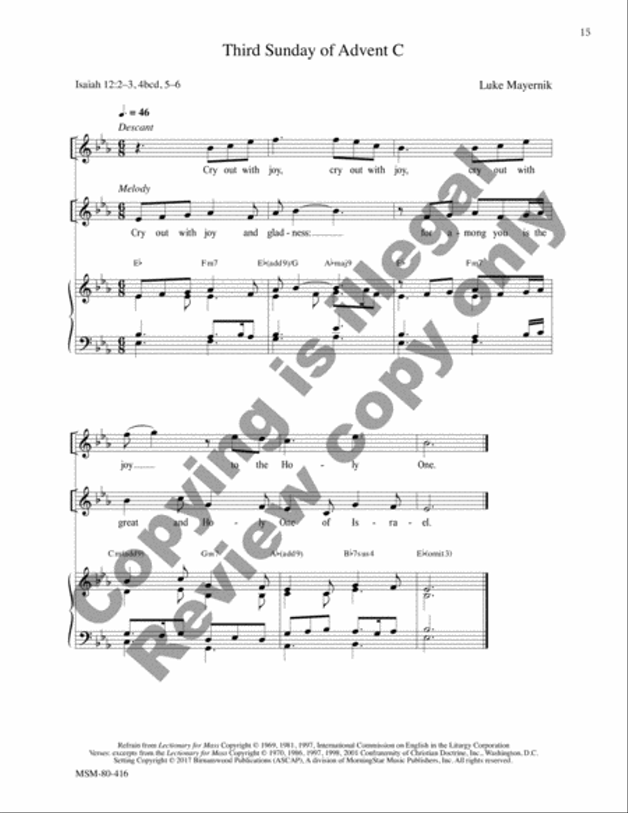 The Five Graces Psalter: Lectionary Psalms 4-Part scores gallery preview page 10