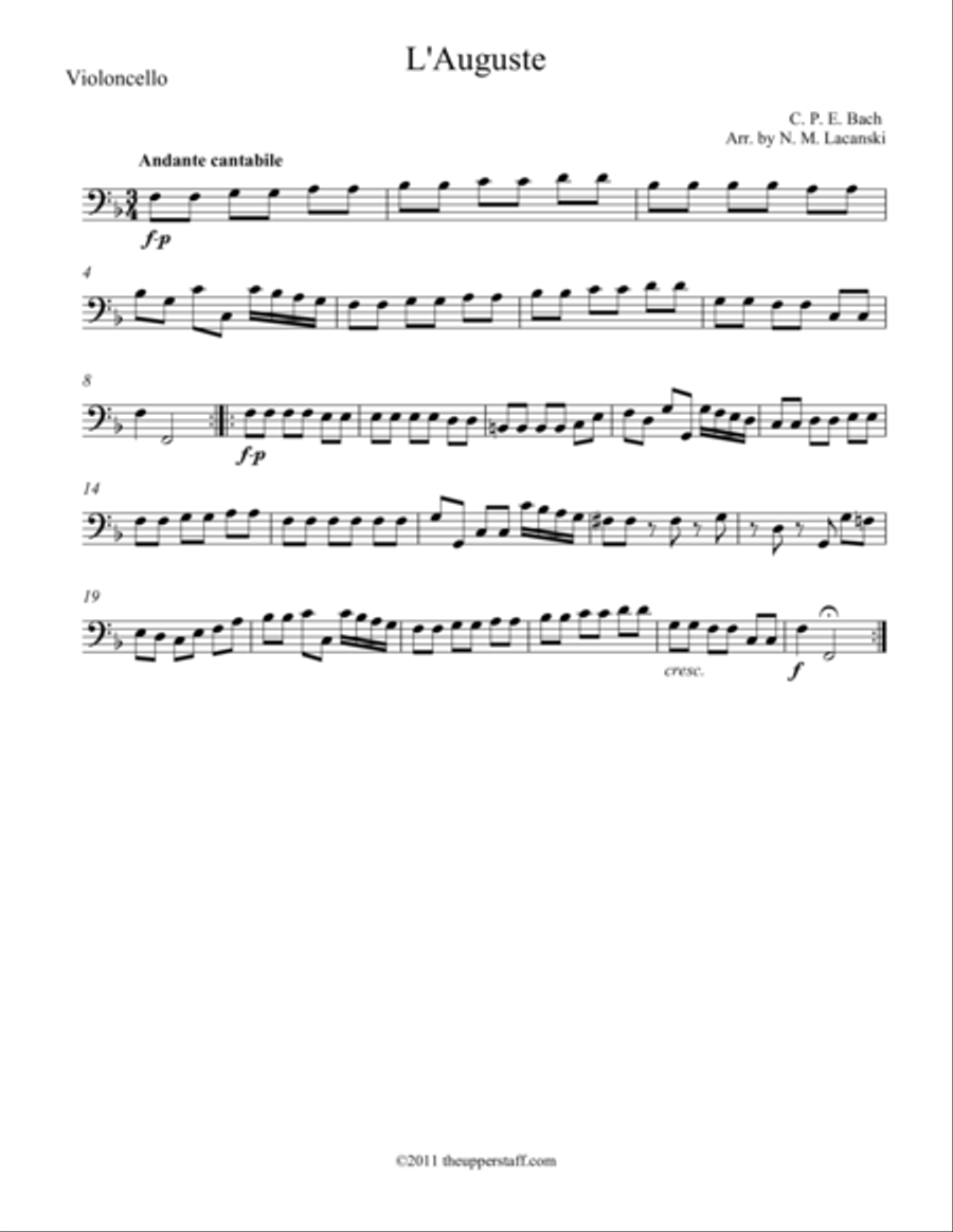 L'Auguste L'Auguste String Quartet scores gallery preview page 1