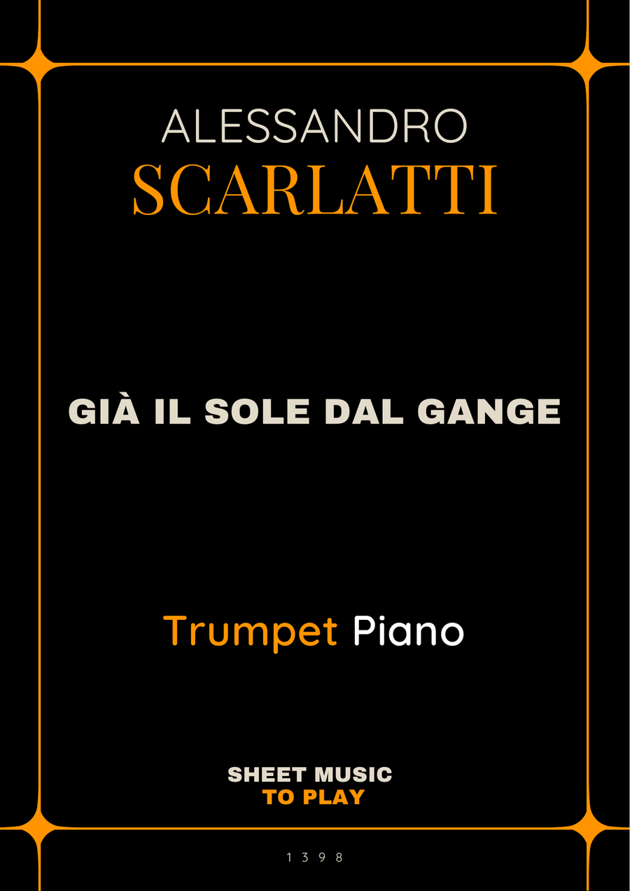 Scarlatti - Già il sole dal Gange - Bb Trumpet and Piano (Full Score and Parts) B-Flat Trumpet scores gallery preview page 1