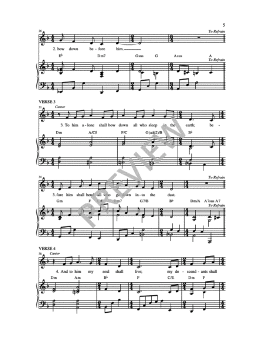 I Will Praise You, Lord, in the Assembly: Psalm 22 3-Part scores gallery preview page 4