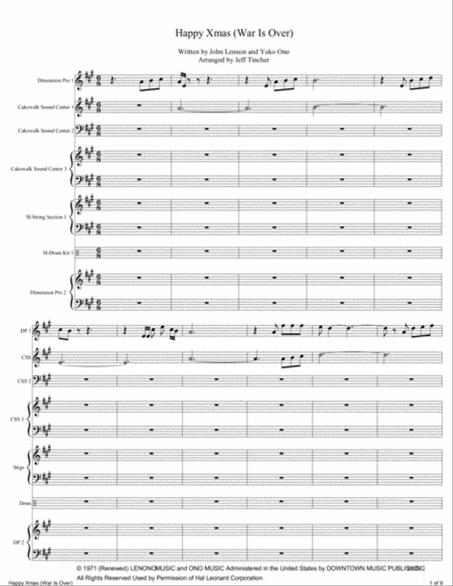 Happy Xmas (War Is Over) Small Ensemble scores gallery preview page 2