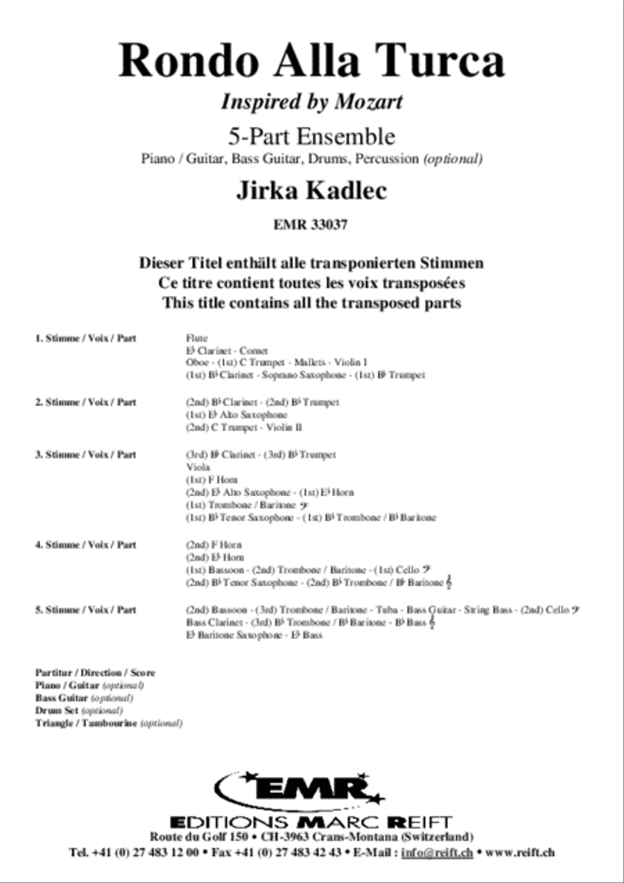 Rondo Alla Turca Concert Band scores gallery preview page 2
