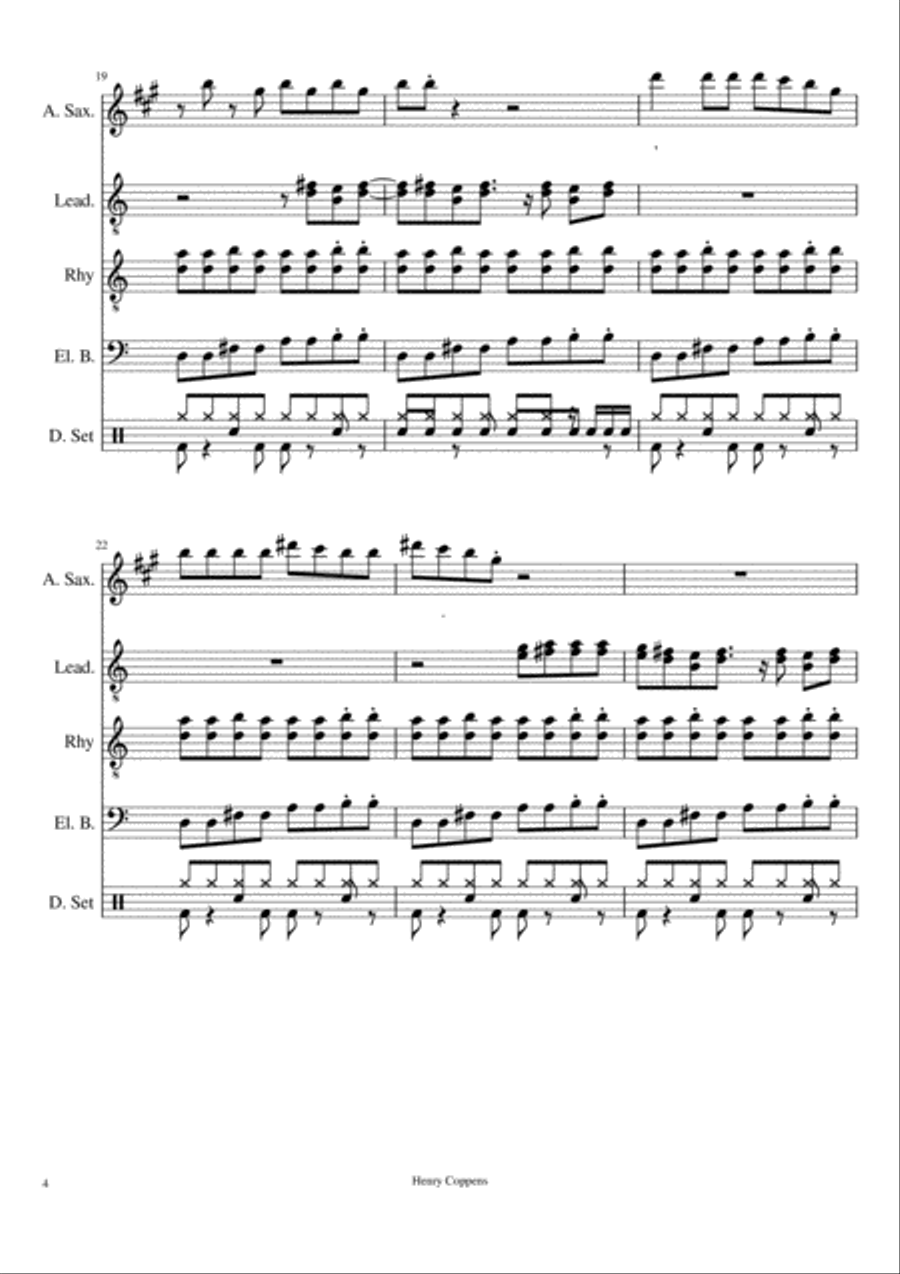Pump The Boogie Small Ensemble scores gallery preview page 4