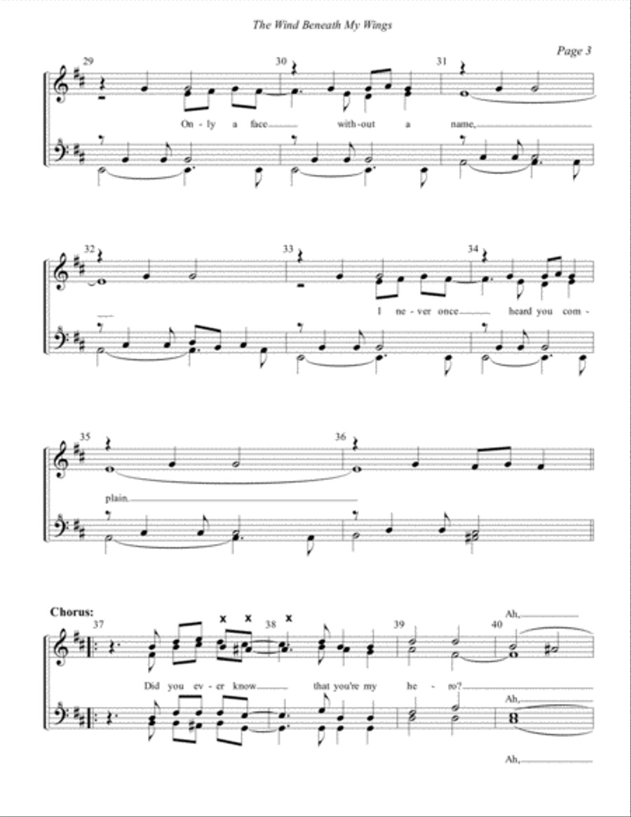The Wind Beneath My Wings SSAA scores gallery preview page 3